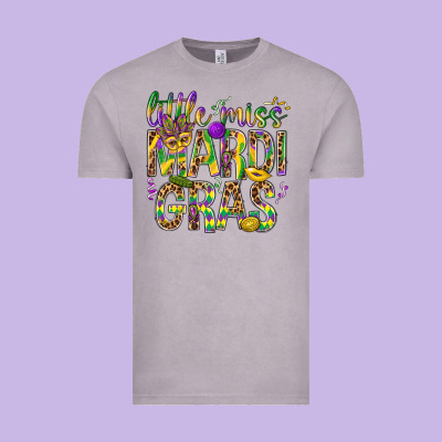 Little Miss Mardi Gras Vintage Tee Designed By Bundleandbundleshop
