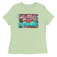 Matcha western blessed nurse pink floral arrow  background Ladies Tee - BarkalooDesign