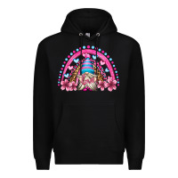 Black valentine's day rainbow gnome olivia Premium Hoodie - OliviaCreatesArt