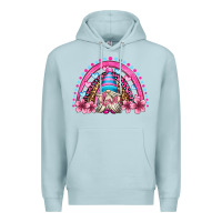 Blue Mist valentine's day rainbow gnome olivia Premium Hoodie - OliviaCreatesArt