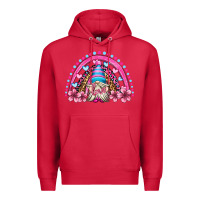 Cardinal valentine's day rainbow gnome olivia Premium Hoodie - OliviaCreatesArt