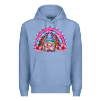 Colony Blue valentine's day rainbow gnome olivia Premium Hoodie - OliviaCreatesArt