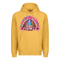 Mustard valentine's day rainbow gnome olivia Premium Hoodie - OliviaCreatesArt