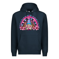 Navy valentine's day rainbow gnome olivia Premium Hoodie - OliviaCreatesArt