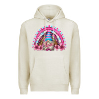 Oatmeal Heather valentine's day rainbow gnome olivia Premium Hoodie - OliviaCreatesArt