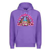 Purple valentine's day rainbow gnome olivia Premium Hoodie - OliviaCreatesArt