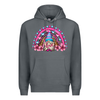 Rock valentine's day rainbow gnome olivia Premium Hoodie - OliviaCreatesArt