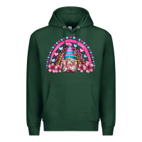 Sports Green valentine's day rainbow gnome olivia Premium Hoodie - OliviaCreatesArt