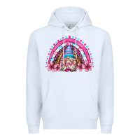 White valentine's day rainbow gnome olivia Premium Hoodie - OliviaCreatesArt