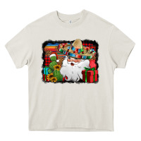 Cream Santa Claus Spanish Christmas Heavy Core Tee - Jasminsmagicworld