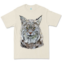 Bone Bobcat Head Premium Tee - LillyAllenDesigns