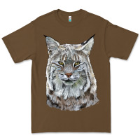 Cacao Bobcat Head Premium Tee - LillyAllenDesigns