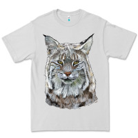Dove Grey Bobcat Head Premium Tee - LillyAllenDesigns