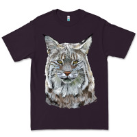 Plum Bobcat Head Premium Tee - LillyAllenDesigns