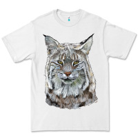 White Bobcat Head Premium Tee - LillyAllenDesigns