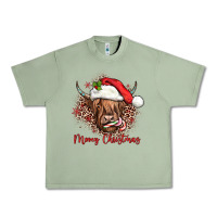 Oil Green mooey christmas cow Urban Heavy Tee - JahusDesignShop