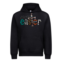 Black Happy Easter Urban Hoodie - CowhideDigitalArt