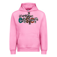 Fuchsia Pink Happy Easter Urban Hoodie - CowhideDigitalArt