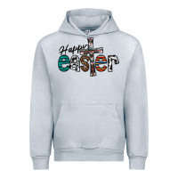 Heather Grey Happy Easter Urban Hoodie - CowhideDigitalArt