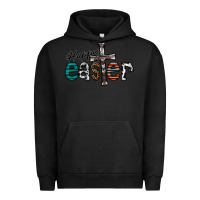 Pigment Black Happy Easter Urban Hoodie - CowhideDigitalArt