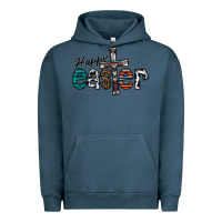 Pigment Midnight Navy Happy Easter Urban Hoodie - CowhideDigitalArt