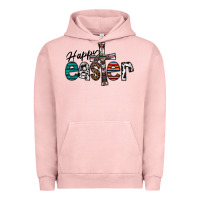 Pigment Salmon Happy Easter Urban Hoodie - CowhideDigitalArt