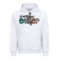 White Happy Easter Urban Hoodie - CowhideDigitalArt