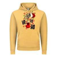 Vintage Mustard Ho ho ho skeleton Vintage Hoodie - NancyCooperArtShop