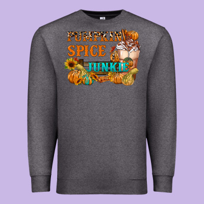 Pumpkin Spice Junkie Premium Sweatshirt Designed By Fadigitalartstudio