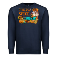 Navy Pumpkin Spice Junkie Premium Sweatshirt - FaDigitalArtStudio