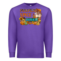 Purple Pumpkin Spice Junkie Premium Sweatshirt - FaDigitalArtStudio