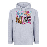 Heather Grey be mine valentine's day Heavyweight Hoodie - OliviaCreatesArt