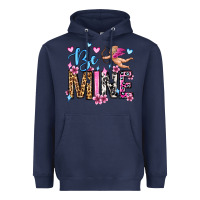 Navy be mine valentine's day Heavyweight Hoodie - OliviaCreatesArt