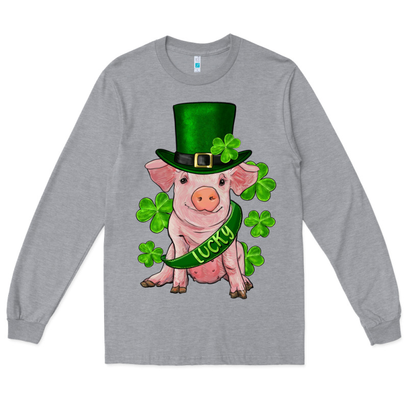 St. Patrick's Day Lucky Baby Pig Long Sleeve Tee by RanaPortraitStore | Teevron