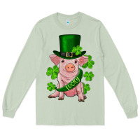 Matcha st. patrick's day lucky baby pig Long Sleeve Tee - RanaPortraitStore