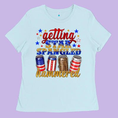 Getting Star Spangled Hammered Ladies Tee Designed By Nancycooperartshop