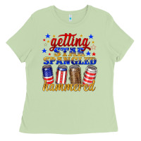 Matcha getting star spangled hammered Ladies Tee - NancyCooperArtShop