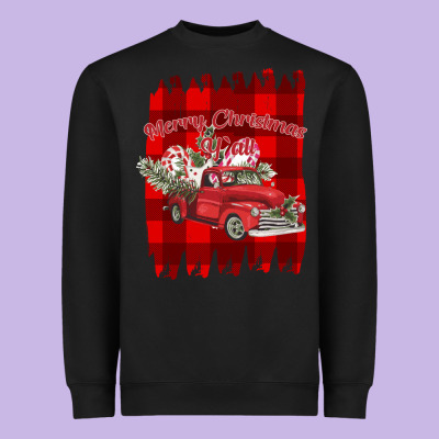 Merry Christmas Y'all Truck Heavyweight Sweatshirt Designed By Bettercallsaul