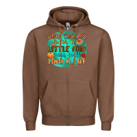 Chestnut give thanks for a little and you will find a lot Zipper Hoodie - CowGirlArtShop