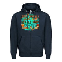Navy give thanks for a little and you will find a lot Zipper Hoodie - CowGirlArtShop