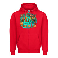 Red give thanks for a little and you will find a lot Zipper Hoodie - CowGirlArtShop