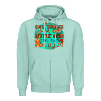 Seafoam give thanks for a little and you will find a lot Zipper Hoodie - CowGirlArtShop