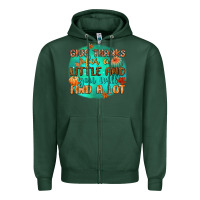 Sports Green give thanks for a little and you will find a lot Zipper Hoodie - CowGirlArtShop