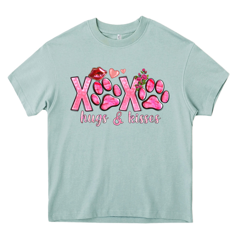 Xoxo Hugs And Kisses Paws Heavy Core Tee by NancyCooperArtShop | Teevron