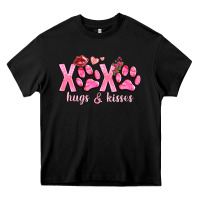 Black xoxo hugs and kisses paws Heavy Core Tee - NancyCooperArtShop