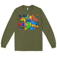 Army Green my child is non verbal but her mama aint afro hand rana Long Sleeve Tee - RanaPortraitStore
