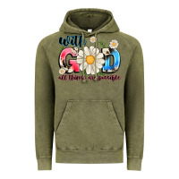 Vintage Olive With God All Things Are Possible Vintage Hoodie - MaliasSmallBusiness