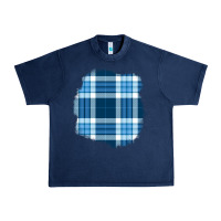 Navy Winter Tartan Patch Urban Heavy Tee - BundleAndBundleShop