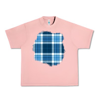 Salmon Winter Tartan Patch Urban Heavy Tee - BundleAndBundleShop