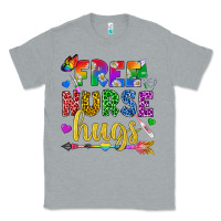 Heather Grey Free Nurse Hugs Pride LGBTQ+ Classic Tee - BundleAndBundleShop